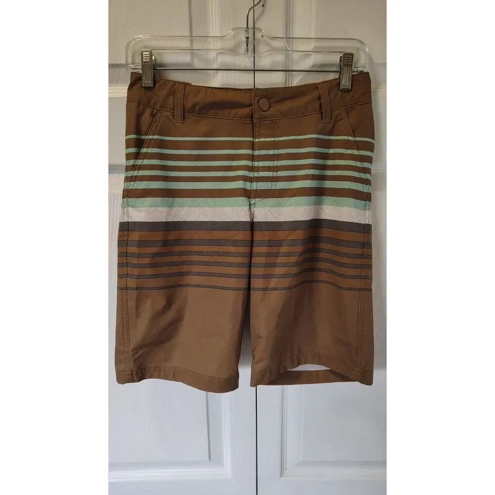 Art Class Kids Brown and Blue Swim Trunks Size 14